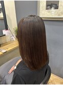 サラ艶ストレート/前髪/こなれミディ