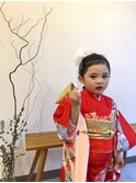 七五三ヘアメイク着付け×ポニースタイル