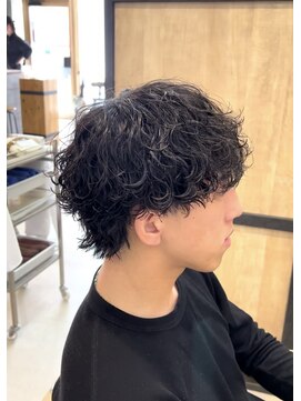 メンズギフト(men's GIFT) ツーブロック波巻きスパイラルパーマメンズマッシュウルフ