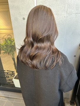 アソビ 表参道(ASOBI) ダブルカラー/黒髪/ボブルフ/ネビージュ/表参道/ベージュカラー