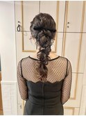 ポニー編み下ろし:ゆるふわパーティーヘアセット　横浜★