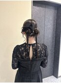 リボンがかわいい*人気カチモリアレンジ/結婚式.ヘアセット