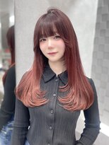 ジーナ 名駅(XENA.)&nbsp;《LUNA》レイヤーカット/ワインレッド