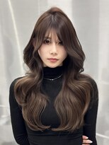 ロムーク 表参道(LOMKH)&nbsp;冬の小顔ロングレイヤーカット顔周りシールエクステ網紅韓国ヘア