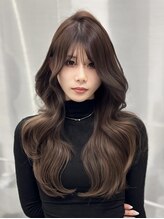 ロムーク 表参道(LOMKH) 夏の小顔ロングレイヤーカット顔周りシールエクステ網紅韓国ヘア