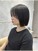 切りっぱなしボブ