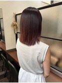 レッドカラー_髪質改善ストレート