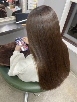 #縮毛矯正#ブラウンカラー#髪質改善#髪質改善カラー