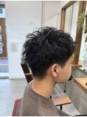 ショート＋ピンパーマ