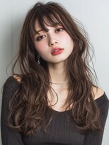 プラス セカンド ヘア(Plus 2nd)&nbsp;ロング/アッシュブラウン/透明感カラー/ゆるふわ巻き