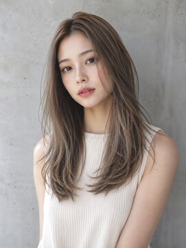 ヘアーズ ベリー 二日市店(hairs BERRY) 人気大人可愛い夏色ミルクブラウンのナチュラルロングレイヤー