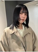 ハッシュカット×ダークグレージュ