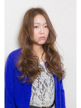 ディセンタージュ ヘアーメイク(DECENTAGE hair make) 猫っ毛ウエーブロング【プラチナアッシュブラウン】