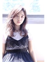 ヘア アンドメイク キヨシ(Hair and Make kiyoshi)&nbsp;kiyoshi/ガーリー　＊ピンクベージュ　サイドパート＊