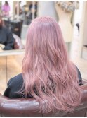 ♪Coni♪ピンクベージュロングウェーブ