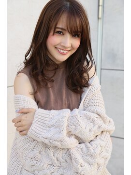 ロエナ(ROENA) 2030代40代50代ウエーブミディアム似合わせカットメルティカラー