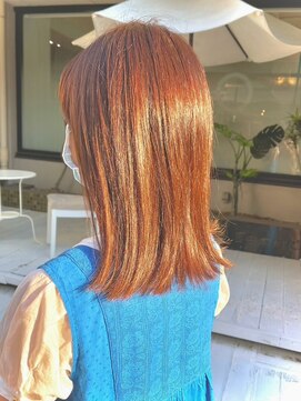 ヘアーメイクオズ(hair make O/S) アプリコットオレンジカラー