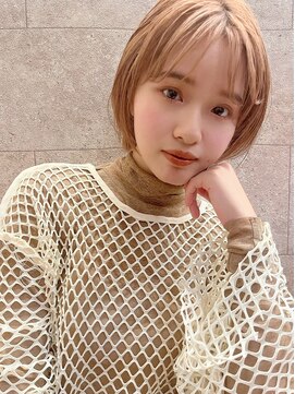 シャトン(chaton) 【chaton】大人可愛い20代30代40代小顔ひし形ショート丸みボブ