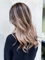 アイティーバイアルバム 下北沢店(IT by ALBUM)&nbsp;バレイヤージュ_チェリーブラウンフェミニンロング_ba369802