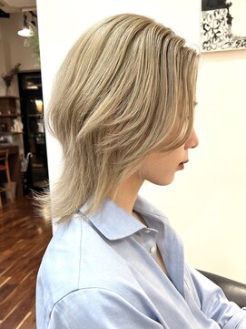 ルーム(Room) ミルクティーベージュ/メンズハイトーン/韓国ウルフ