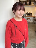 ヘアーアイストゥーレ(HAIR ICI TRE)&nbsp;ショート ピンクベージュ インナーカラー 担当渡辺聖