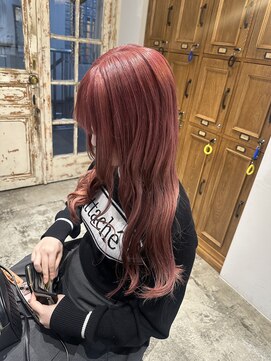 ナルヘアー 越谷(Nalu hair) ピンクベージュ/ブリーチカラー