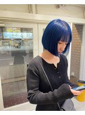 青いmini Bob
