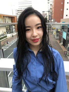 ビアンカ 伊勢崎店(BIANCA) ブルーブラック×ロング【透明感カラー】