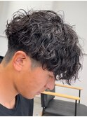 波巻きパーマメンズパーマメンズヘアツーブロックツイストパーマ