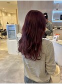 ピンクパープル×ゆるふわウェーブ×オージュアトリートメント