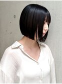 【SHARON】切りっぱなしボブ×髪質改善ストレート