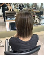 カンゴールサロン 郡山ノース(KANGOL)&nbsp;#ぷつっと切りっぱなし#ハイライト#オリーブグレージュ