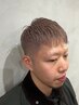 men’sカット＋カラー＋眉カット ￥14,000→