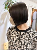 大宮韓国タッセルボブヘイリー切りっぱなし前下がりボブ20代30代