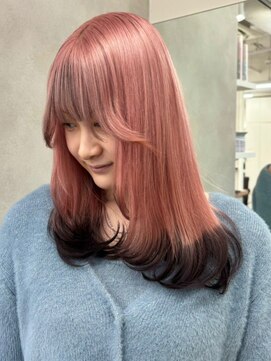 ベレーザ 渋谷(BELEZA) 136004ブリーチ&インナーカラーラベンダーピンク袖カラー