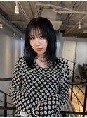 小顔似合わせカットオリーブベージュ透明感艶感カラーレイヤー