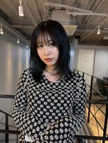 小顔似合わせカットオリーブベージュ透明感艶感カラーレイヤー
