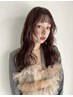 【触りたくなる質感へ】小顔カット＋透明感カラー＋3stepトリートメント
