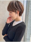 マッシュショートボブ30代40代小顔銀座面長丸顔クールショート