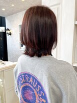 キャアリー(Caary)&nbsp;福山美容室Caary髪質改善くびれミディアム艶髪ピンクブラウン