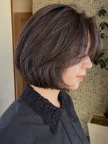 トップヘアー スパアンドリラクゼーション 安城(spa&relaxation)&nbsp;安城丸みレイヤーショートボブひし形前下がりショコラブラウン