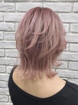 ヘアサロン セロ(Hair Salon SERO) 【姫路SERO】ハイトーンピンク、ミディアムウルフ