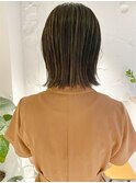 【三ツ井純】大人ハイライトカラー 外はねボブ ケアブリーチ