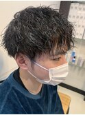 【ZEST立川 平林鼓】ツイストパーマ×グレー系カラー
