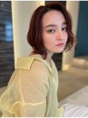 大人可愛い20代30代40代小顔ワンサイドショートボブ