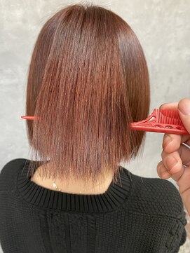 ノア(noa) ミニボブオレンジカラースタイル