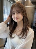 学割U24レイヤーカットグレージュカラーシルキーベージュ