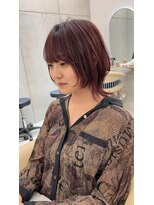 サンド 鹿児島中央(sand)&nbsp;黒髪/グレーベージュ/レイヤーロング/前髪パーマ[鹿児島中央駅]