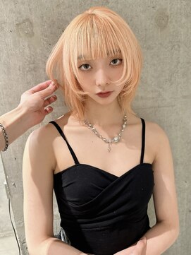 モニカ(MONIQA) 【ペールオレンジ】ブリーチデザインカラー