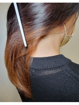 松本平太郎美容室 国立店 ロングレイヤー×イノア×インナーカラー/30代40代50代60代